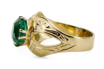  Σμαράγδι Κίτρινος χρυσός 14 καρατίων Vintage craft vrc135y